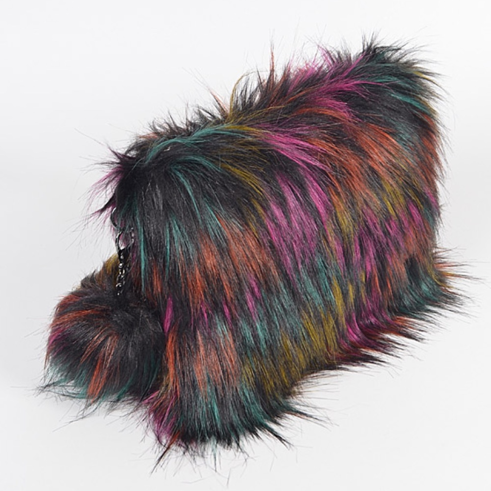 COPY - New Elegant Multi Colored Faux Fur Clutch